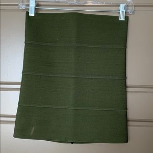 Pleasure doing business olive green skirt